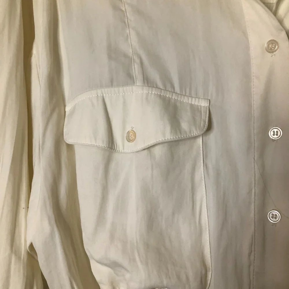 Topshop Cream Button-Up Blouse - Picture 10 of 16